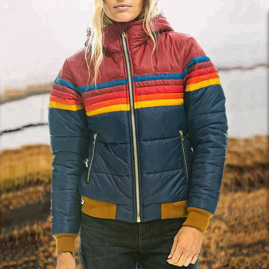 Stephanie | Retro-Jacke mit Kapuze