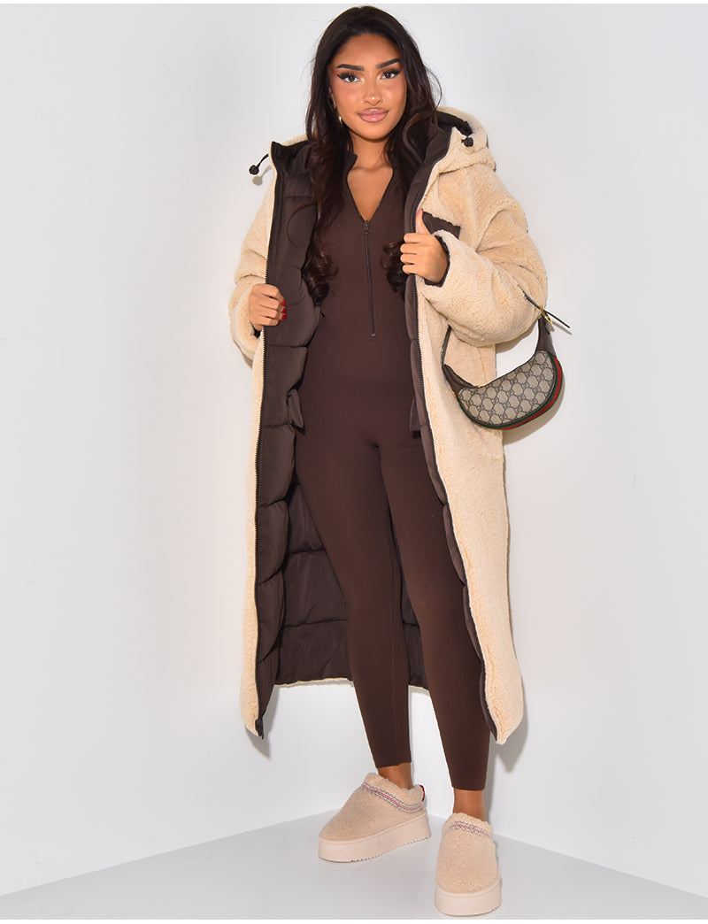 Mirano | Bequeme lange Jacke mit Wendefunktion