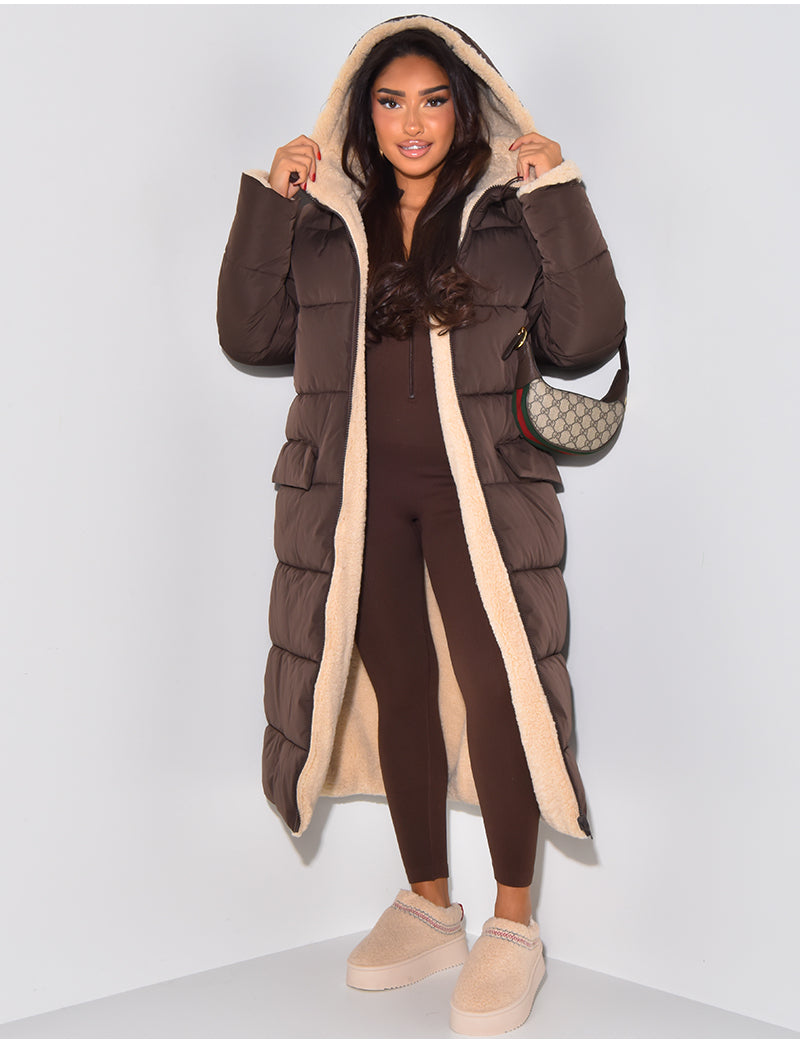 Mirano | Bequeme lange Jacke mit Wendefunktion