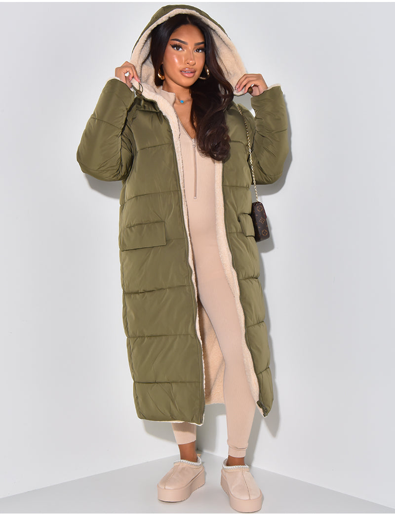 Mirano | Bequeme lange Jacke mit Wendefunktion