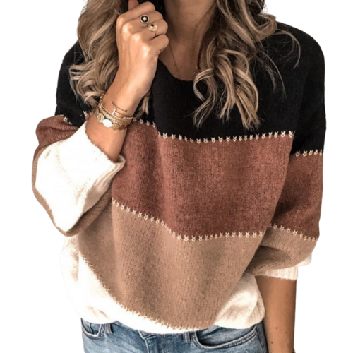 Jeanne | Gestreifter Strickpullover für Damen