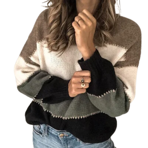 Jeanne | Gestreifter Strickpullover für Damen