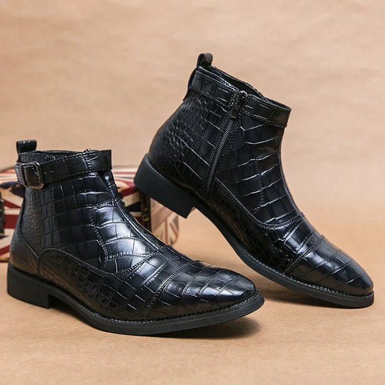 Baron | Elegante Schnallenstiefel aus hochwertigem Leder